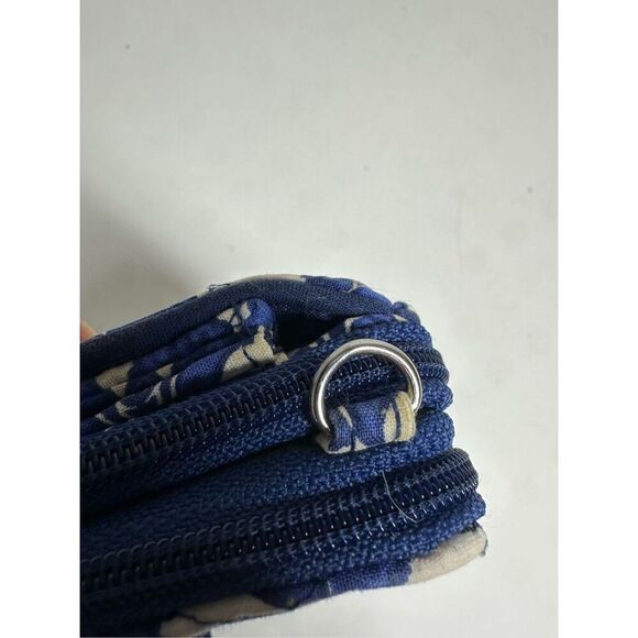 Vera Bradley COBALT TILE All In One CROSSBODY Wallet WRISTLET Cell Phone BAG - Picture 7 of 13